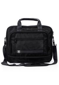 SWISSBAGS - Torba na laptopa SwissBags Lusanne SB114 11,8 l - czarna. Kolor: czarny. Materiał: skóra. Styl: elegancki, klasyczny #1