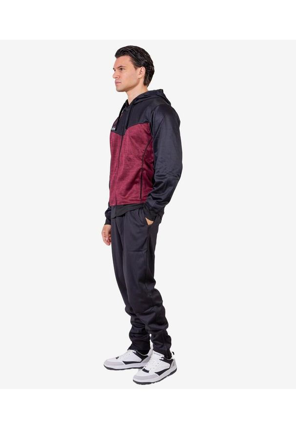 Dres Givova Visa Melange z kapturem Polarfleece 3XS. Okazja: na uczelnię. Kolor: czarny, brązowy, czerwony, wielokolorowy. Materiał: dresówka. Styl: sportowy