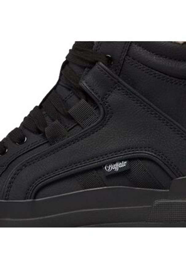 Buffalo Sneakersy Aspha Nc Mid Warm 1622186 Czarny. Kolor: czarny. Materiał: skóra