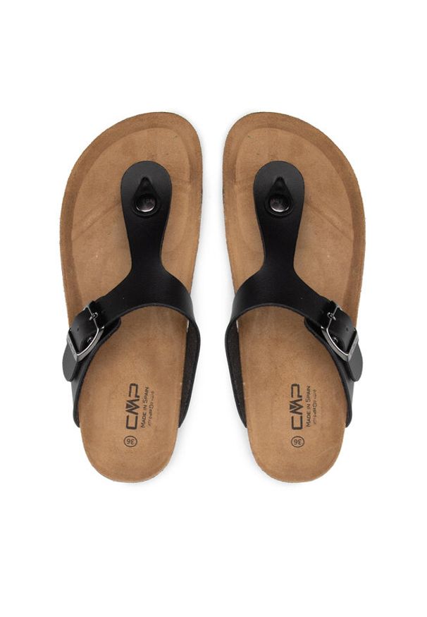 CMP Japonki Eco Mymosa Wmn Flip FLop 3Q91036 Czarny. Kolor: czarny. Materiał: skóra