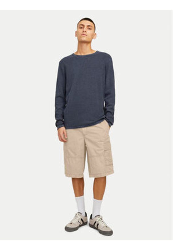 Jack & Jones - Jack&Jones Szorty materiałowe Jpstcole 12253222 Beżowy Loose Fit. Kolor: beżowy. Materiał: bawełna