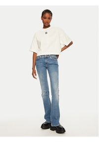 Hugo - HUGO T-Shirt Cropped Tee 50517790 Écru Relaxed Fit. Materiał: bawełna #5