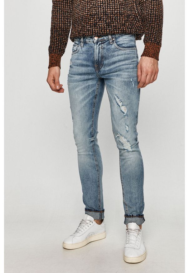 Guess Jeans - Jeansy Miami. Kolor: niebieski. Materiał: jeans