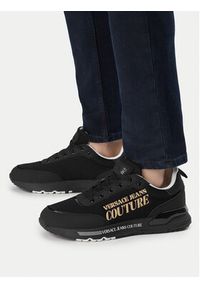 Versace Jeans Couture Sneakersy 80YA3SA5 Czarny. Kolor: czarny. Materiał: materiał #7