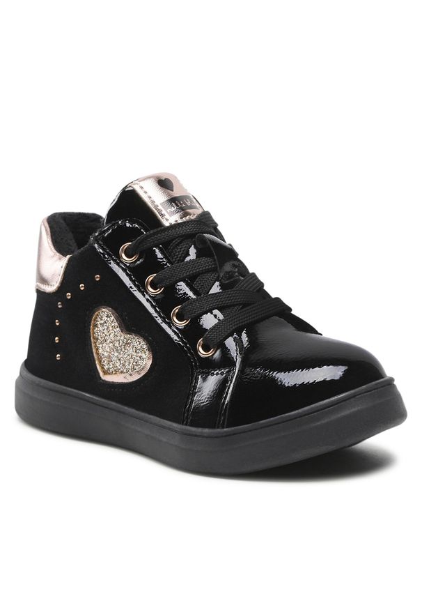 Sneakersy Nelli Blu CM211216-2 Black. Kolor: czarny. Materiał: skóra