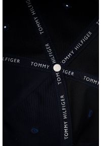 TOMMY HILFIGER - Tommy Hilfiger czapka bawełniana wzorzysta. Kolor: niebieski. Materiał: bawełna #3