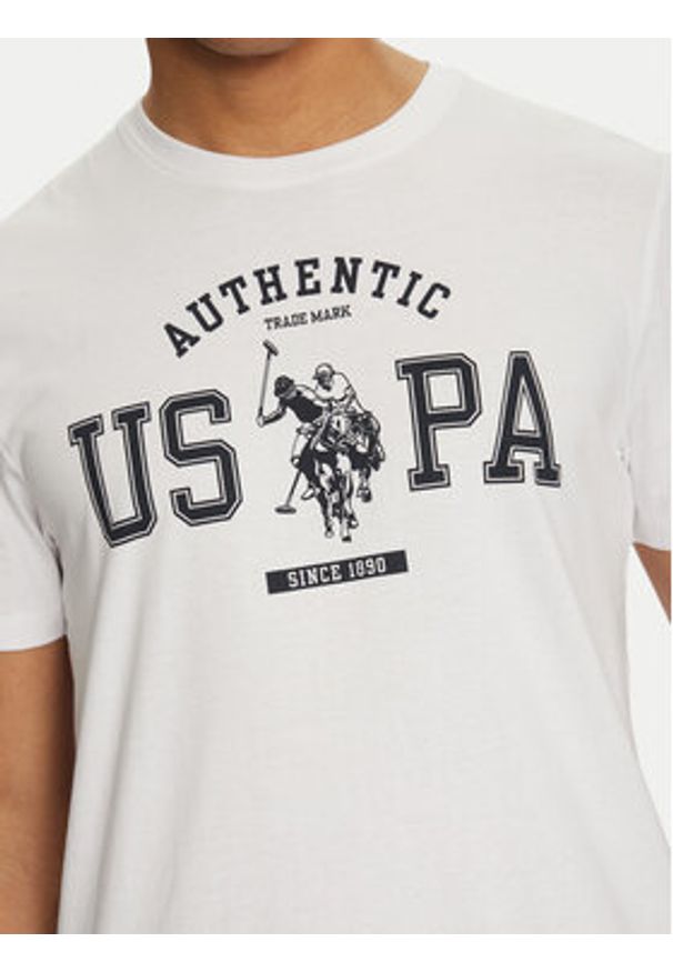 U.S. Polo Assn. T-Shirt MUP4083 Biały Regular Fit. Typ kołnierza: polo. Kolor: biały. Materiał: bawełna