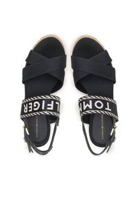 TOMMY HILFIGER - Tommy Hilfiger Espadryle Seasonal Webbing Mid Wedge FW0FW07091 Granatowy. Kolor: niebieski. Materiał: materiał #5