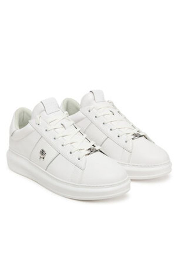 Karl Lagerfeld - KARL LAGERFELD Sneakersy KL52534A Biały. Kolor: biały. Materiał: skóra