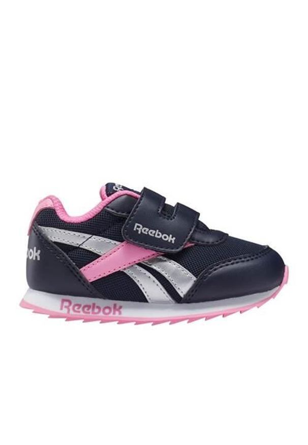 Buty do chodzenia niemowlęce Reebok Royal CL Jogger. Zapięcie: rzepy. Kolor: czarny, szary, różowy, wielokolorowy