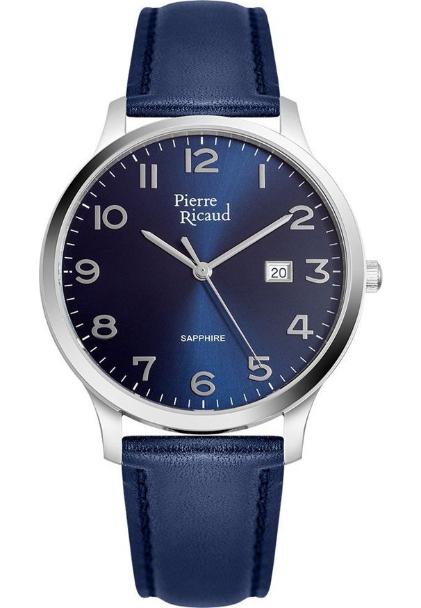 Zegarek Pierre Ricaud Zegarek męski Pierre Ricaud P91028.5N25Q niebieski. Kolor: niebieski