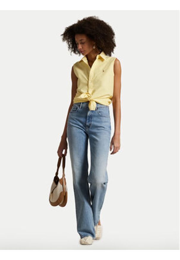 Polo Ralph Lauren Koszula 211968896004 Żółty Classic Fit. Typ kołnierza: polo. Kolor: żółty. Materiał: bawełna