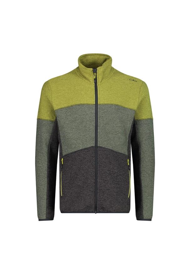 Bluza męska turystyczna CMP 33H5877. Kolor: zielony. Materiał: polar. Sport: turystyka piesza