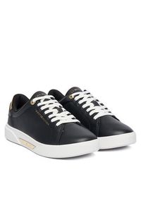 TOMMY HILFIGER - Tommy Hilfiger Sneakersy Essential Chic Court Sneaker FW0FW09019 Czarny. Kolor: czarny. Materiał: skóra #5