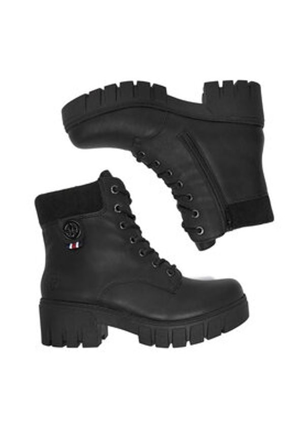 Rieker Trzewiki CEO-74532-00 Czarny. Kolor: czarny. Materiał: syntetyk, materiał