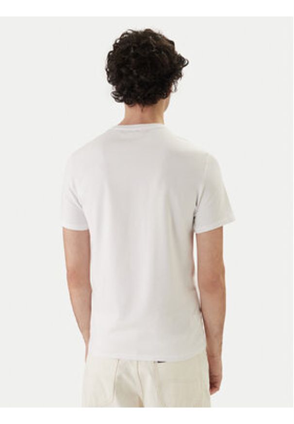 Guess T-Shirt F6GI02 J1314 Biały Slim Fit. Kolor: biały. Materiał: bawełna