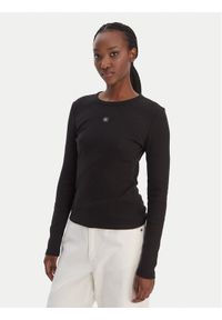 Calvin Klein Jeans Bluzka LV047E205G Czarny Slim Fit. Kolor: czarny. Materiał: bawełna #1