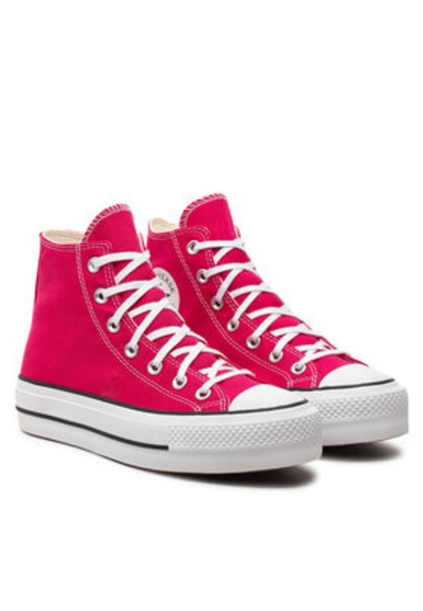 Converse Trampki Chuck Taylor All Star Lift Platform Hi A08288C Różowy. Kolor: różowy. Materiał: materiał. Obcas: na platformie