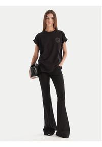 Versace Jeans Couture T-Shirt 79GAHT06 CJ00T Czarny Regular Fit. Kolor: czarny. Materiał: bawełna #3