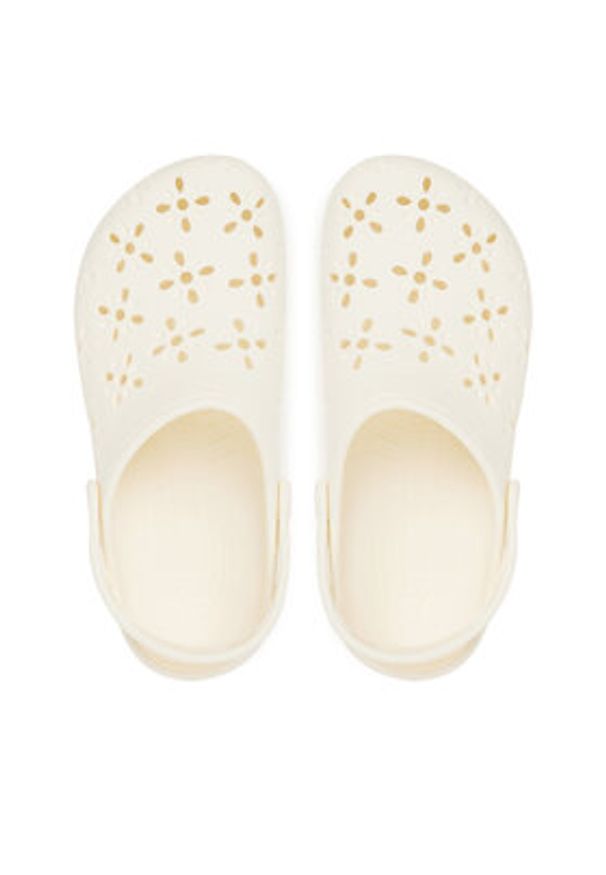Crocs Klapki Classic Floral Cut-Out Clog 210927 Écru. Kolor: kremowy