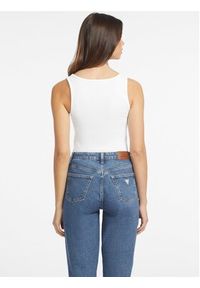 Guess Jeans Top W4YP48 KA0H1 Biały Regular Fit. Kolor: biały. Materiał: bawełna #3