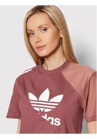 Adidas - adidas T-Shirt adicolor Split Trefoil HC7044 Różowy Regular Fit. Kolor: różowy. Materiał: bawełna #3