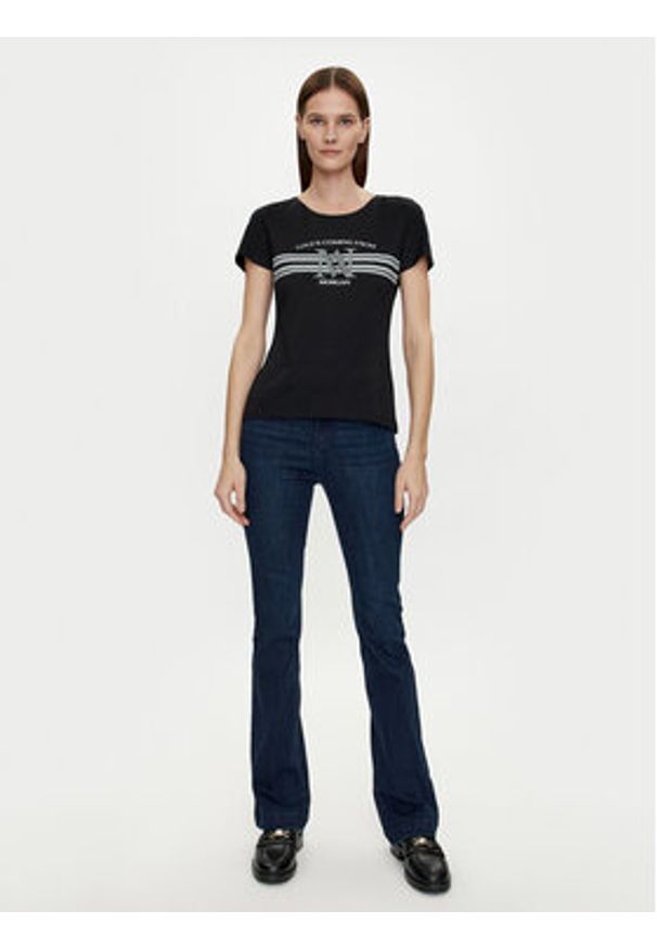 Morgan T-Shirt 241-DONNA Czarny Regular Fit. Kolor: czarny. Materiał: bawełna