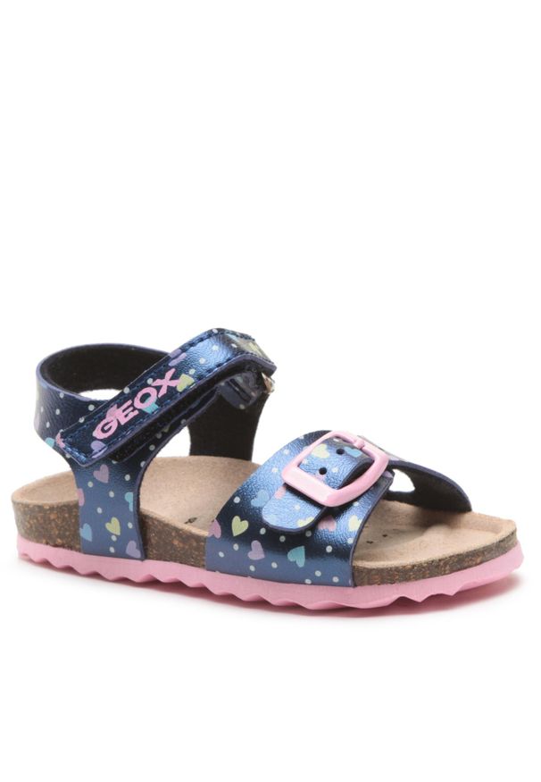 Sandały Geox B Sandal Chalki Girl B922RA000NFC0694 M Navy/Pink. Kolor: niebieski