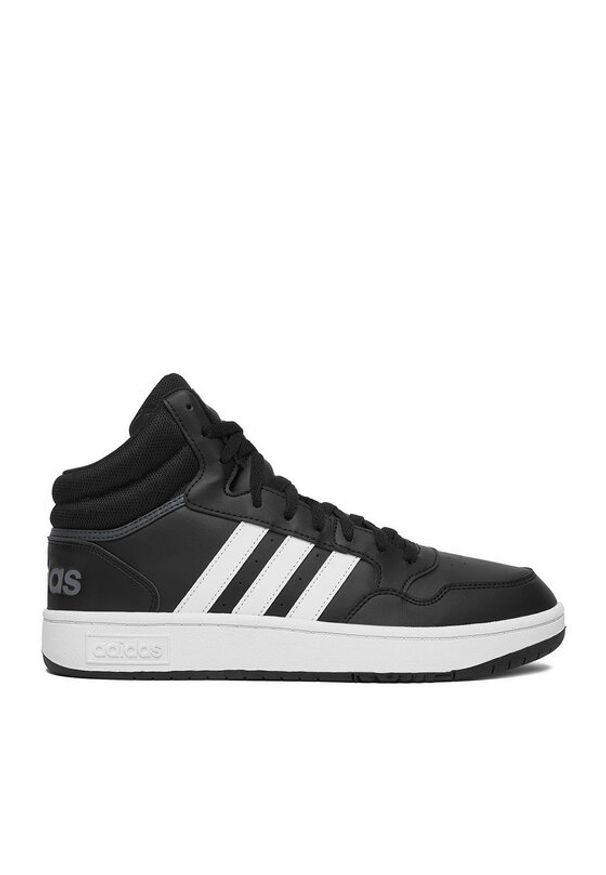 Adidas - adidas Sneakersy HOOPS 3.0 MID GW3020 Czarny. Kolor: czarny. Materiał: materiał