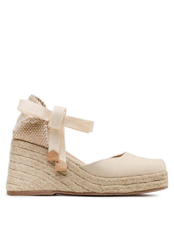 Castañer Espadryle Tina Jute/001 023071-203 Biały. Kolor: biały. Materiał: skóra