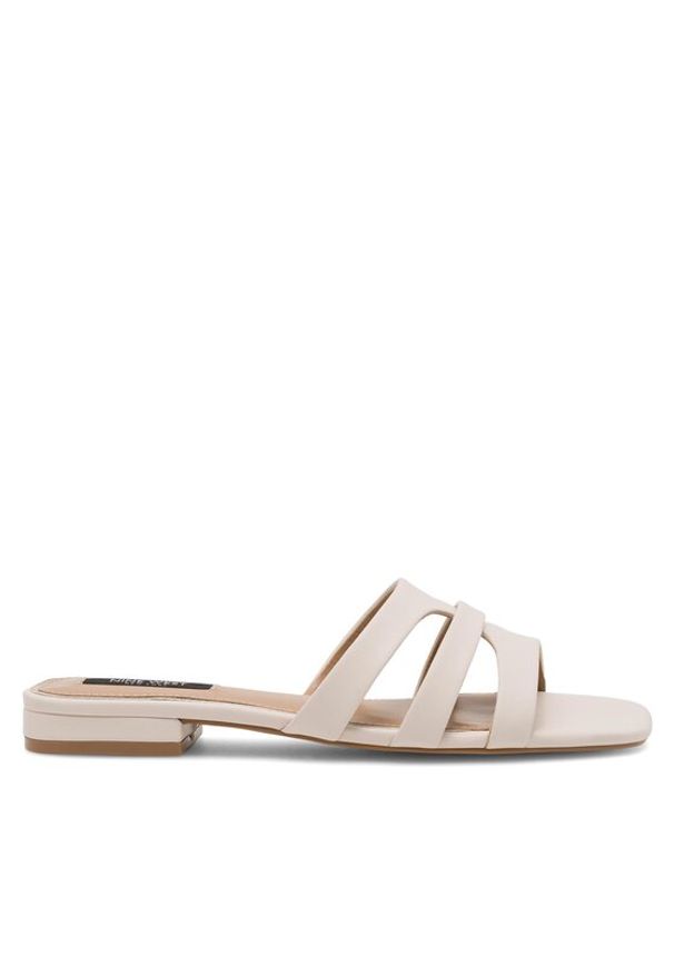 Nine West Klapki 123AL1207-1 Beżowy. Kolor: beżowy. Materiał: skóra