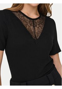JDY T-Shirt Roxy 15341671 Czarny Slim Fit. Kolor: czarny. Materiał: wiskoza #7