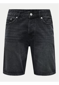 Only & Sons Szorty jeansowe Edge 22032047 Czarny Straight Fit. Kolor: czarny. Materiał: bawełna #3