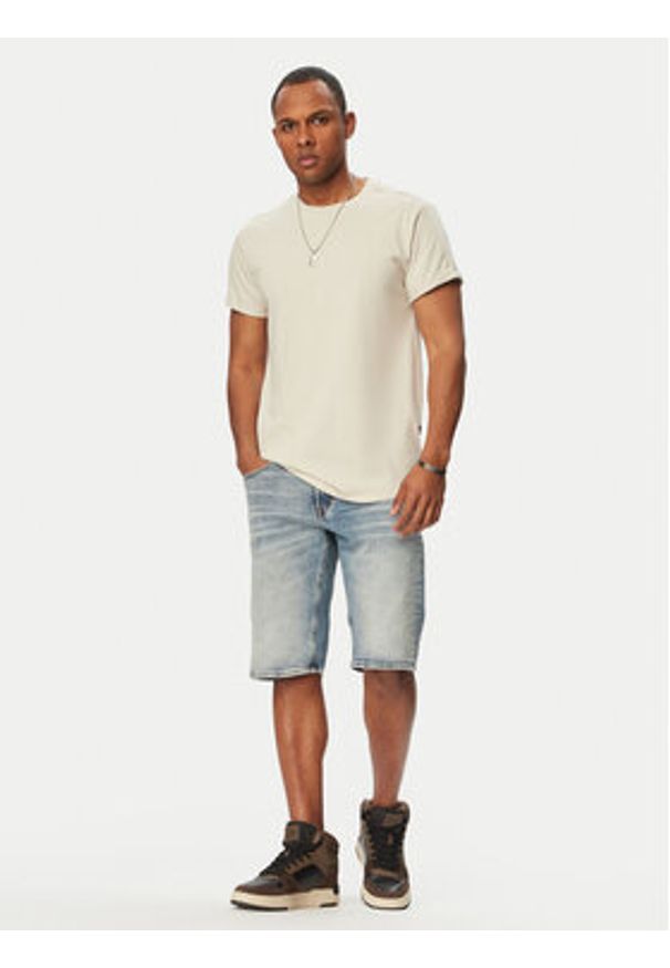 G-Star RAW - G-Star Raw T-Shirt Lash D16396-B353 Kremowy Regular Fit. Kolor: kremowy. Materiał: bawełna