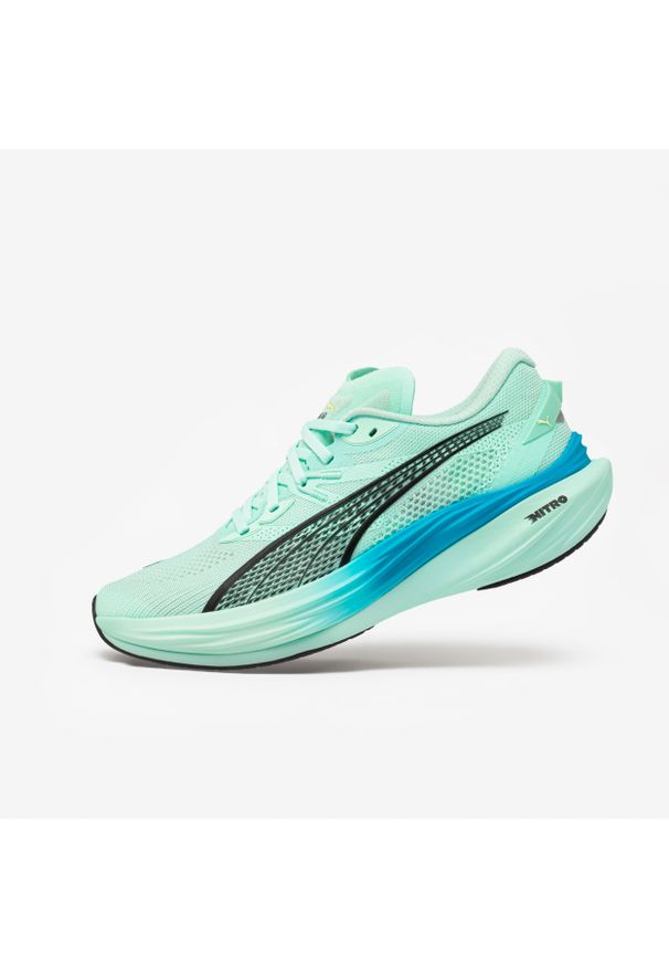 Buty do biegania męskie Puma Deviate Nitro 3. Kolor: zielony. Materiał: materiał
