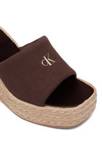 Calvin Klein Espadryle Wedge Espad 70 Canvas Mg HW0HW03282 Brązowy. Kolor: brązowy. Materiał: materiał #3