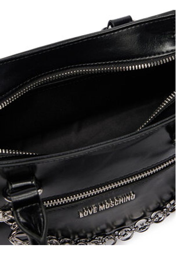 Love Moschino - LOVE MOSCHINO Torebka JC4277PP0OK1100A Czarny. Kolor: czarny. Materiał: skórzane