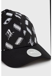 Puma czapka 2367501 kolor czarny z nadrukiem. Kolor: czarny. Materiał: materiał, włókno. Wzór: nadruk #2