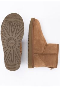 Ugg - Buty zimowe damskie UGG W Classic Mini II (1016222-CHE). Okazja: na co dzień, na spacer. Kolor: brązowy. Materiał: wełna, jeans, zamsz, materiał. Szerokość cholewki: normalna. Sezon: zima. Styl: casual, klasyczny, elegancki