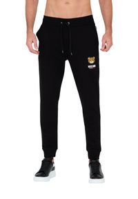 MOSCHINO Czarne męskie spodnie dresowe, Rozmiar M. Kolor: czarny. Materiał: dresówka #5