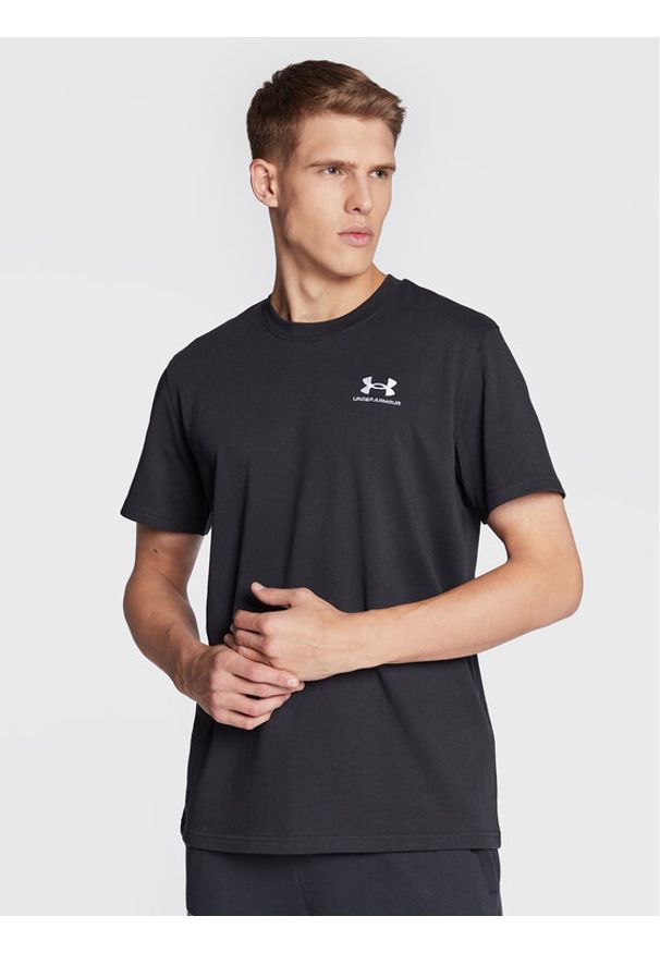 Under Armour T-Shirt Ua Logo Embroidered 1373997 Czarny Relaxed Fit. Kolor: czarny. Materiał: bawełna