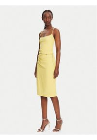 Hugo - HUGO Sukienka koktajlowa 50536465 Żółty Slim Fit. Kolor: żółty. Styl: wizytowy #1