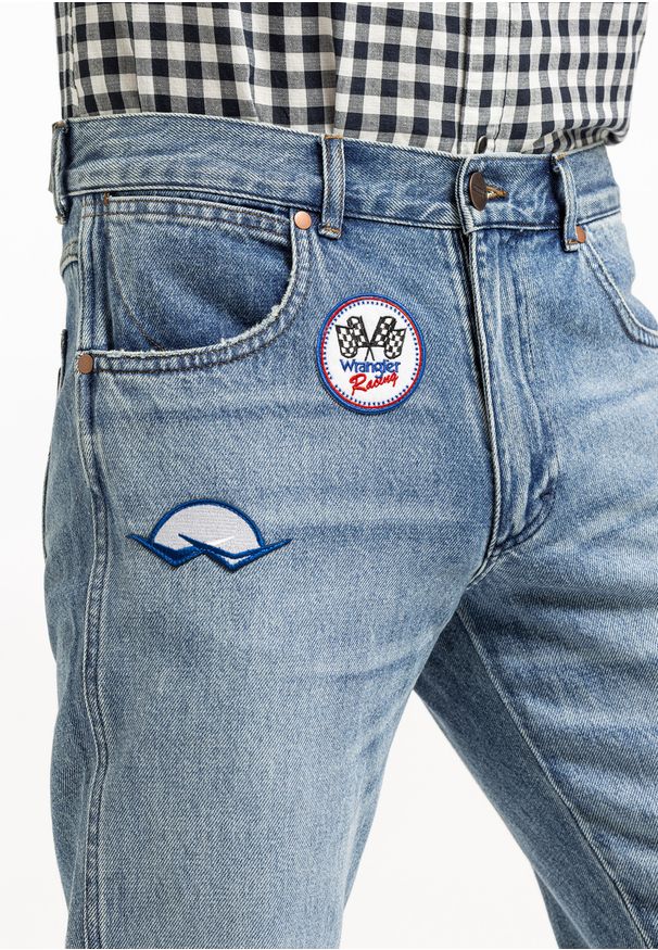 Wrangler - WRANGLER GREENSBORO MĘSKIE SPODNIE JEANSOWE JEANSY DŻINSY RACING INDIGO W15QBF22Y 112325874