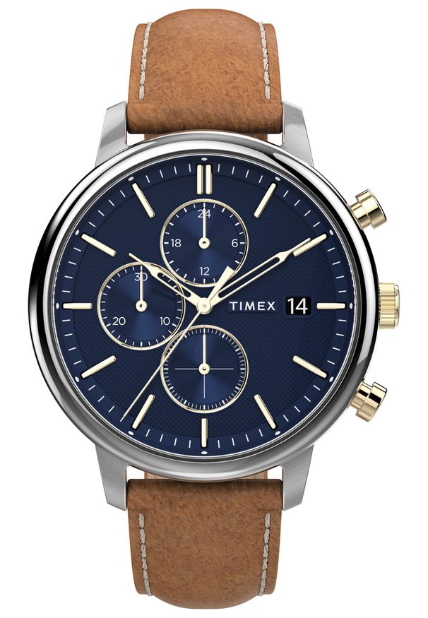 Timex - Zegarek Męski TIMEX Chronograph Chicago TW2U39000. Rodzaj zegarka: analogowe. Materiał: materiał, skóra. Styl: młodzieżowy