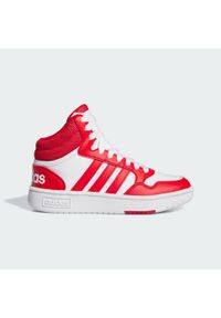 Adidas - Hoops Mid Shoes. Kolor: czerwony, biały, wielokolorowy. Sport: turystyka piesza, tenis