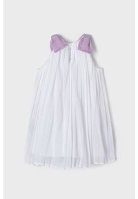 Mayoral sukienka dziecięca kolor fioletowy mini rozkloszowana. Kolor: fioletowy. Typ sukienki: rozkloszowane, plisowane. Długość: mini #3