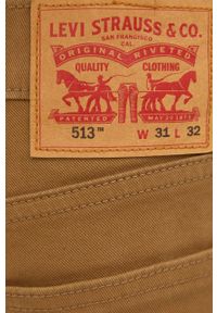 Levi's® - Levi's jeansy 513 SLIM STRAIGHT męskie kolor brązowy. Okazja: na spotkanie biznesowe. Kolor: brązowy. Styl: biznesowy #4