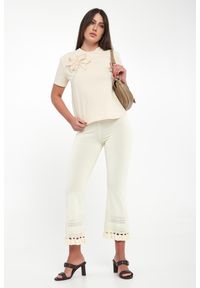 Twinset Milano - T-shirt damski z haftem TWINSET. Wzór: haft #2