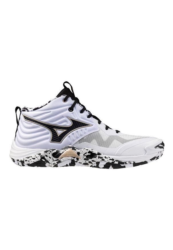Buty halowe Mizuno Wave Momentum Elite Mid. Kolor: czarny, wielokolorowy, biały. Model: Mizuno Wave. Sport: siatkówka