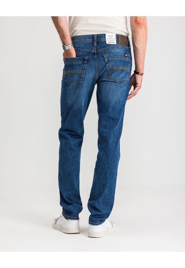 Męskie Spodnie Jeansowe Mustang Style Washington Straight Denim Blue 1017119 5000 782